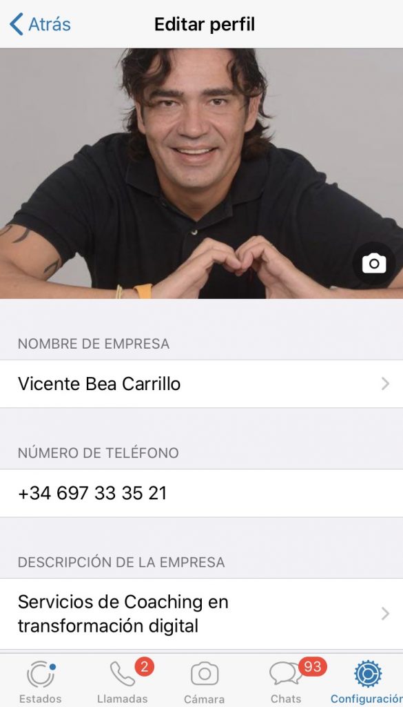 Foto de perfil de Vicente Bea Whatsapp